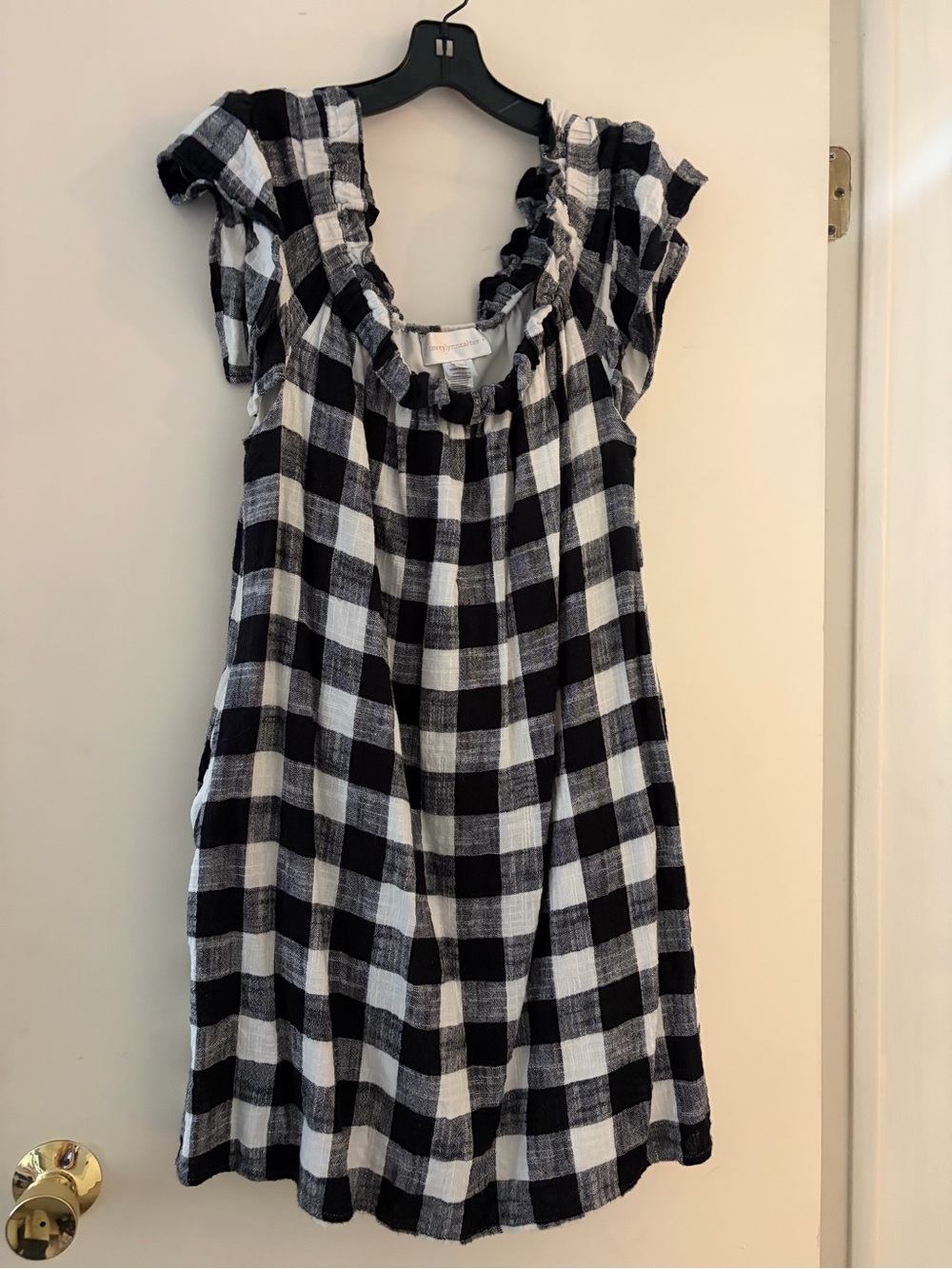 Corey Lynn Calter Black and White Gingham Sundress